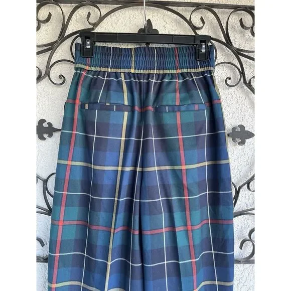 Urban Outfitters Paige Pleated Cropped Straight Leg Trouser- Small- Multicolored - Picture 7 of 10